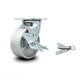 Service Caster 5 Inch Semi Steel Caster with Ball Bearing and Brake/Swivel Lock SCC-30CS520-SSB-TLB-BSL